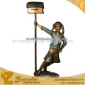 Brass Outdoor Life Size Bronze Girl Mailbox Statue for sale TSN-X001